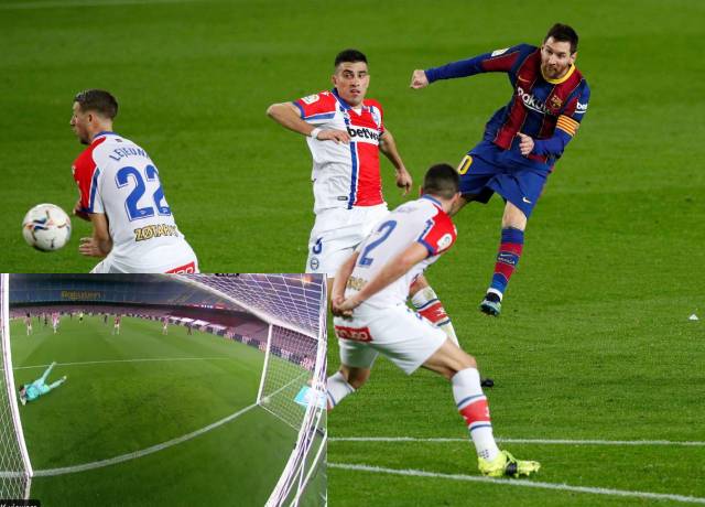 Lionel Messi's goal from outside the box is absolute beauty