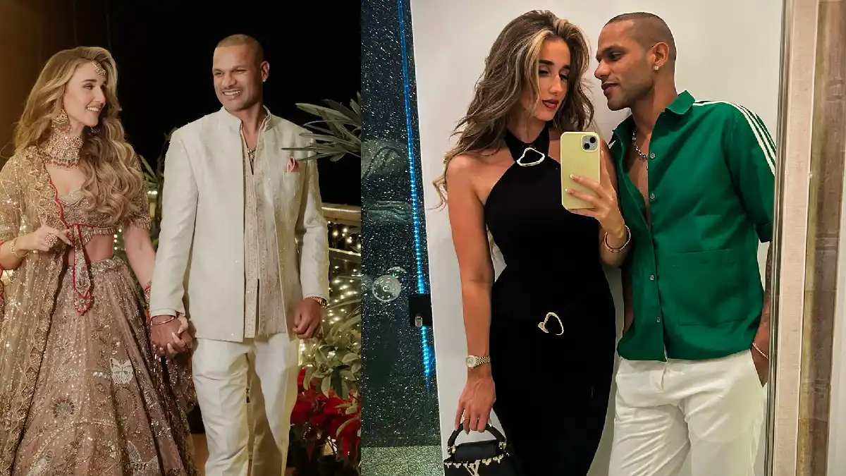 Shikhar Dhawan and Sophie Shine