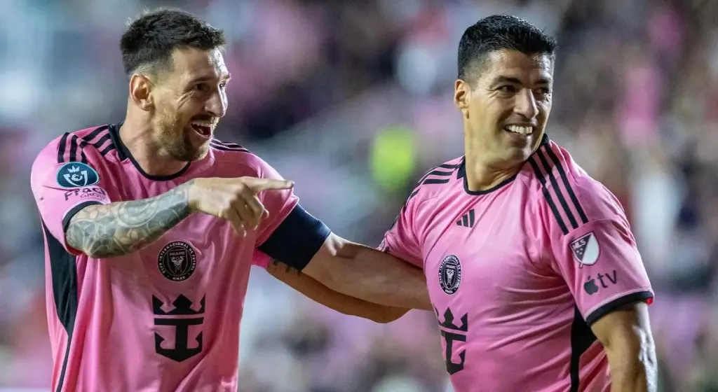 Lionel Messi and Luis Suárez