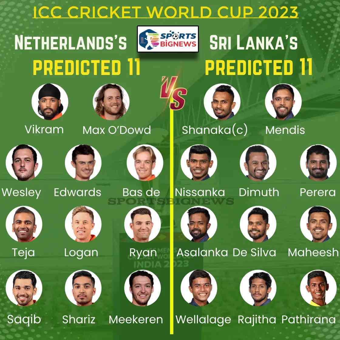 Cricket World Cup 2023: NED Vs SL, Dream 11 and live stream